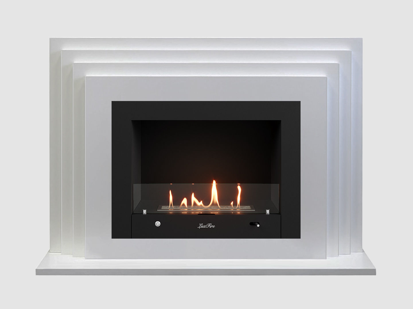 Каминный портал МДФ "Амстердам 1230" с биокамином Lux Fire "Фаер Бокс 4-30" (белый) Каминный портал МДФ "Амстердам 1230" с биокамином Lux Fire "Фаер Бокс 4-30" (белый) по цене 127 300 руб.