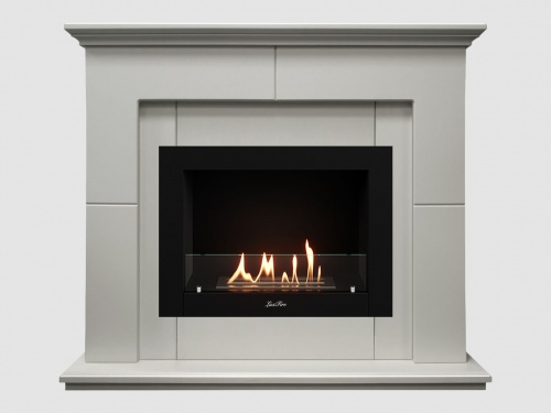 Каминный портал МДФ "Пьер 1300" с биокамином Lux Fire "Фаер Бокс 2-33" (белый) Каминный портал МДФ "Пьер 1300" с биокамином Lux Fire "Фаер Бокс 2-33" (белый)