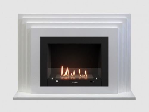 Каминный портал МДФ "Амстердам 1100" с биокамином Lux Fire "Фаер Бокс 3-25.5" (белый) Каминный портал МДФ "Амстердам 1100" с биокамином Lux Fire "Фаер Бокс 3-25.5" (белый)