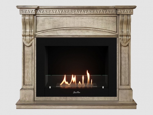 Каминный портал МДФ "Мюнхен 1250" с биокамином Lux Fire "Фаер Бокс 2 - 30" (бежевый) Каминный портал МДФ "Мюнхен 1250" с биокамином Lux Fire "Фаер Бокс 2 - 30" (бежевый)