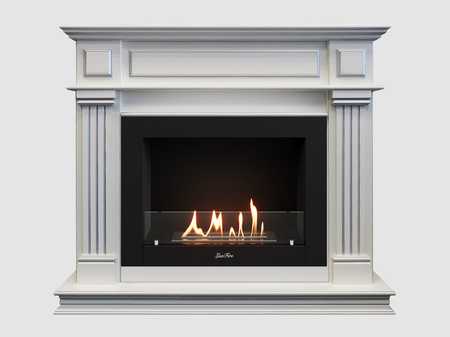Каминный портал МДФ "Амелия 1260" с биокамином Lux Fire "Фаер Бокс 2 - 33" (белый) Каминный портал МДФ "Амелия 1260" с биокамином Lux Fire "Фаер Бокс 2 - 33" (белый) по цене 85 700 руб.