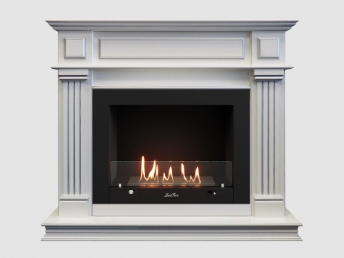 Каминный портал МДФ "Амелия 1260" с биокамином Lux Fire "Фаер Бокс 3 - 33" (белый) Каминный портал МДФ "Амелия 1260" с биокамином Lux Fire "Фаер Бокс 3 - 33" (белый)