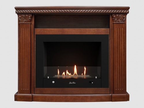 Каминный портал МДФ "Людовик 1300" с биокамином Lux Fire "Фаер Бокс 4 - 30" (темный орех) Каминный портал МДФ "Людовик 1300" с биокамином Lux Fire "Фаер Бокс 4 - 30" (темный орех)