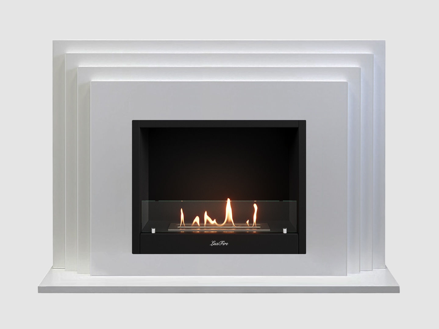 Каминный портал МДФ "Амстердам 1230" с биокамином Lux Fire "Фаер Бокс 1-30" (белый) Каминный портал МДФ "Амстердам 1230" с биокамином Lux Fire "Фаер Бокс 1-30" (белый) по цене 77 400 руб.