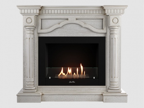 Каминный портал МДФ "Монако 1210" с биокамином Lux Fire "Фаер Бокс 2-30" (белый) Каминный портал МДФ "Монако 1210" с биокамином Lux Fire "Фаер Бокс 2-30" (белый)