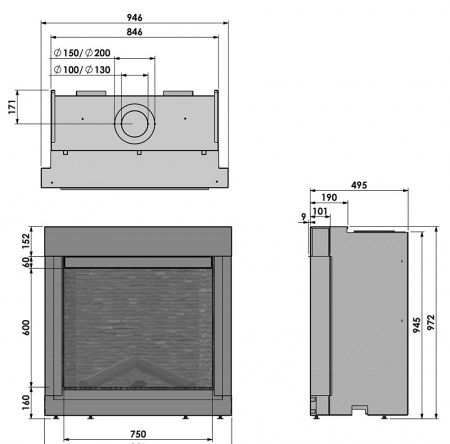 Газовый камин BellFires Classic Bell Small