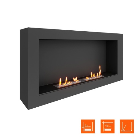 Биокамин SteelHeat WALL ONE 1100 LITE черный по цене 34 440 руб.