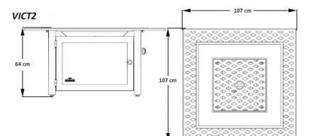 Стол-камин газовый NapoLEOn Victorian 107х107 см Стол-камин газовый NapoLEOn Victorian 107х107 см